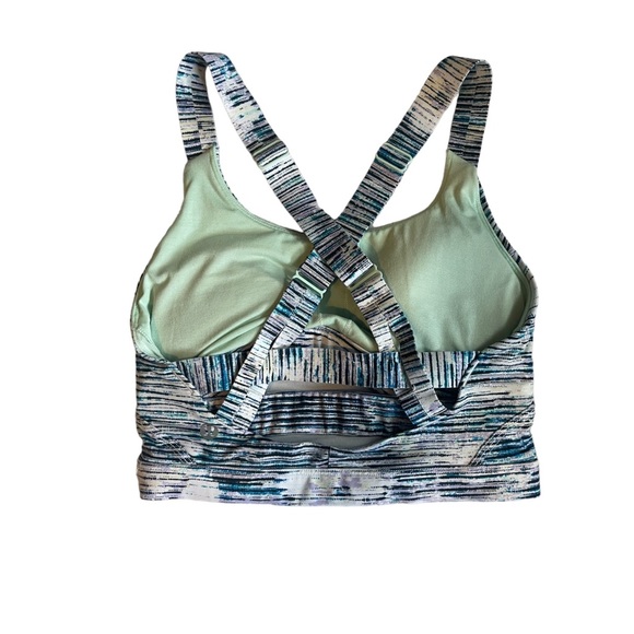 Lululemon Pure Practice Bra Blurry Belle Blue Lavender Sports Athletic - Picture 4 of 6